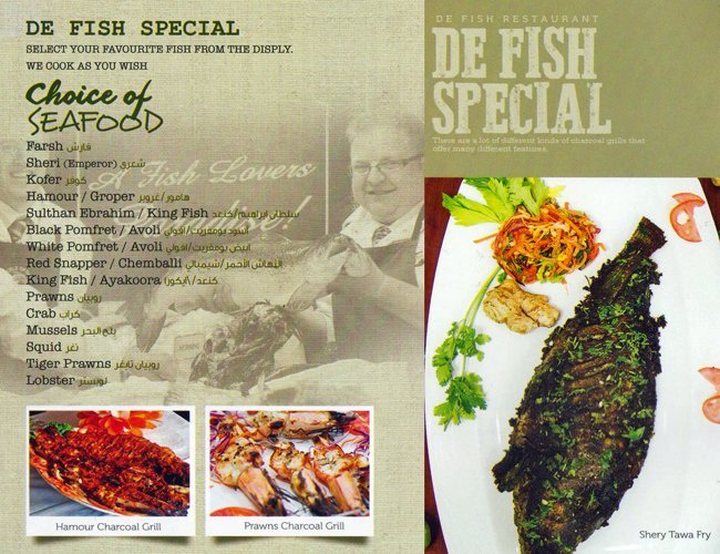 De Fish Sea Food Restaurant Menu4