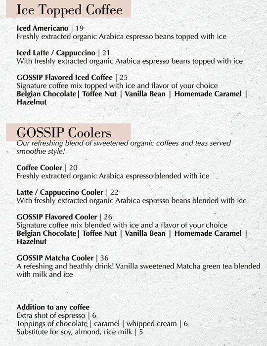 Gossip Cafe Desserts Menu13