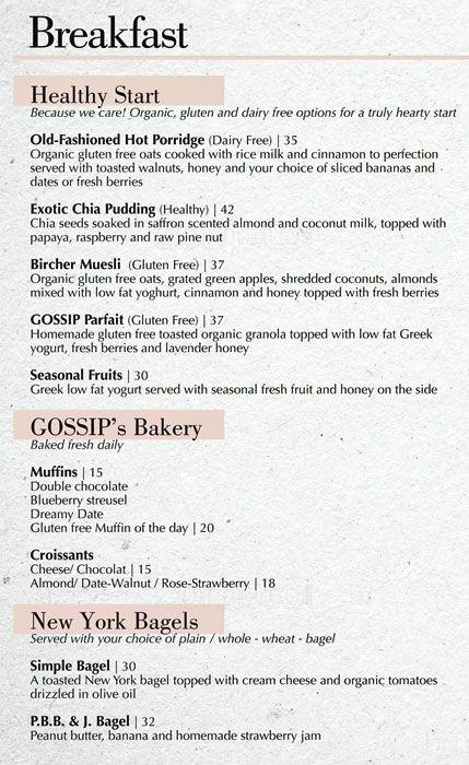 Gossip Cafe Desserts Menu24