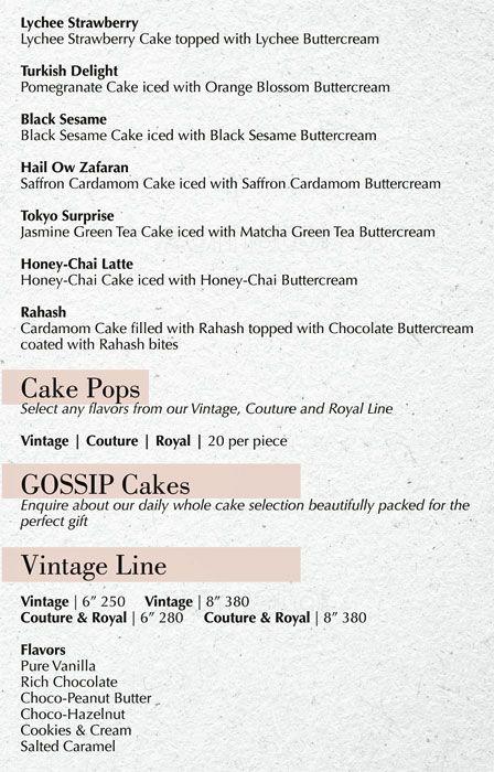 Gossip Cafe Desserts Menu5